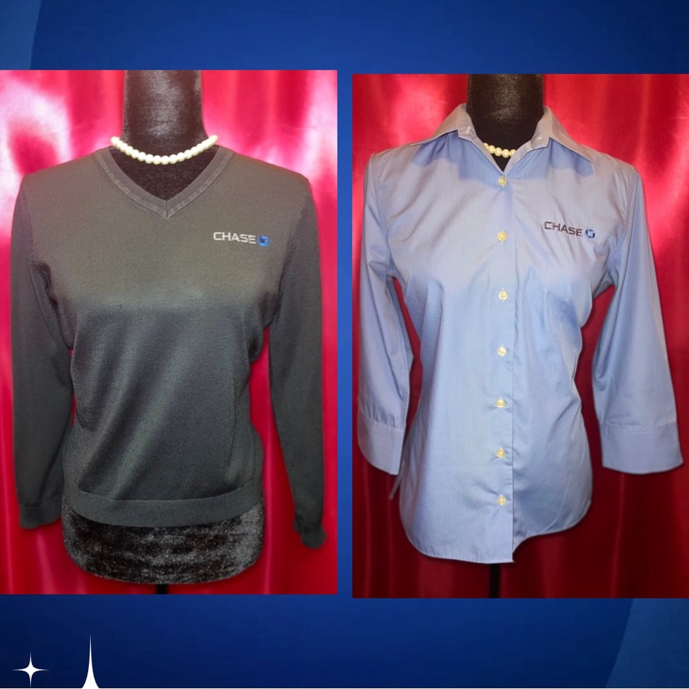 2 Chase Bank Uniform Tops
TWO FOR ONE